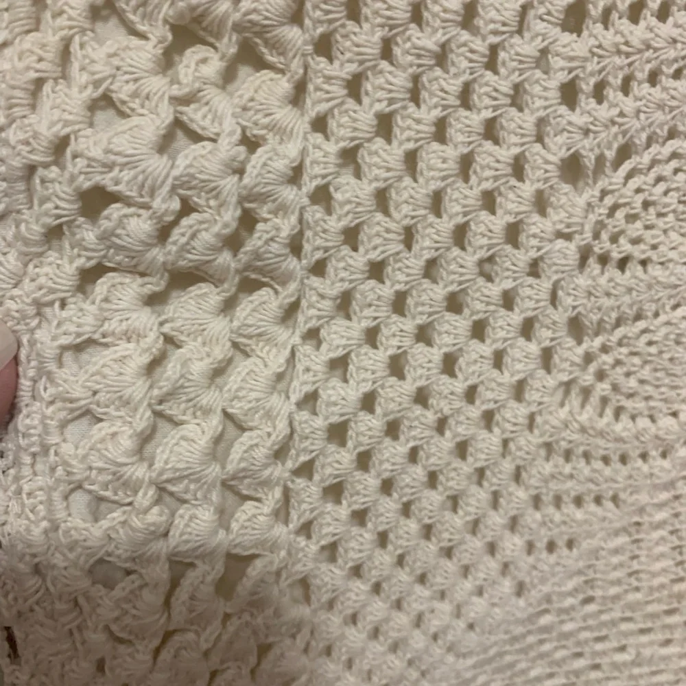 Vintage Crochet Square Pillow Cover